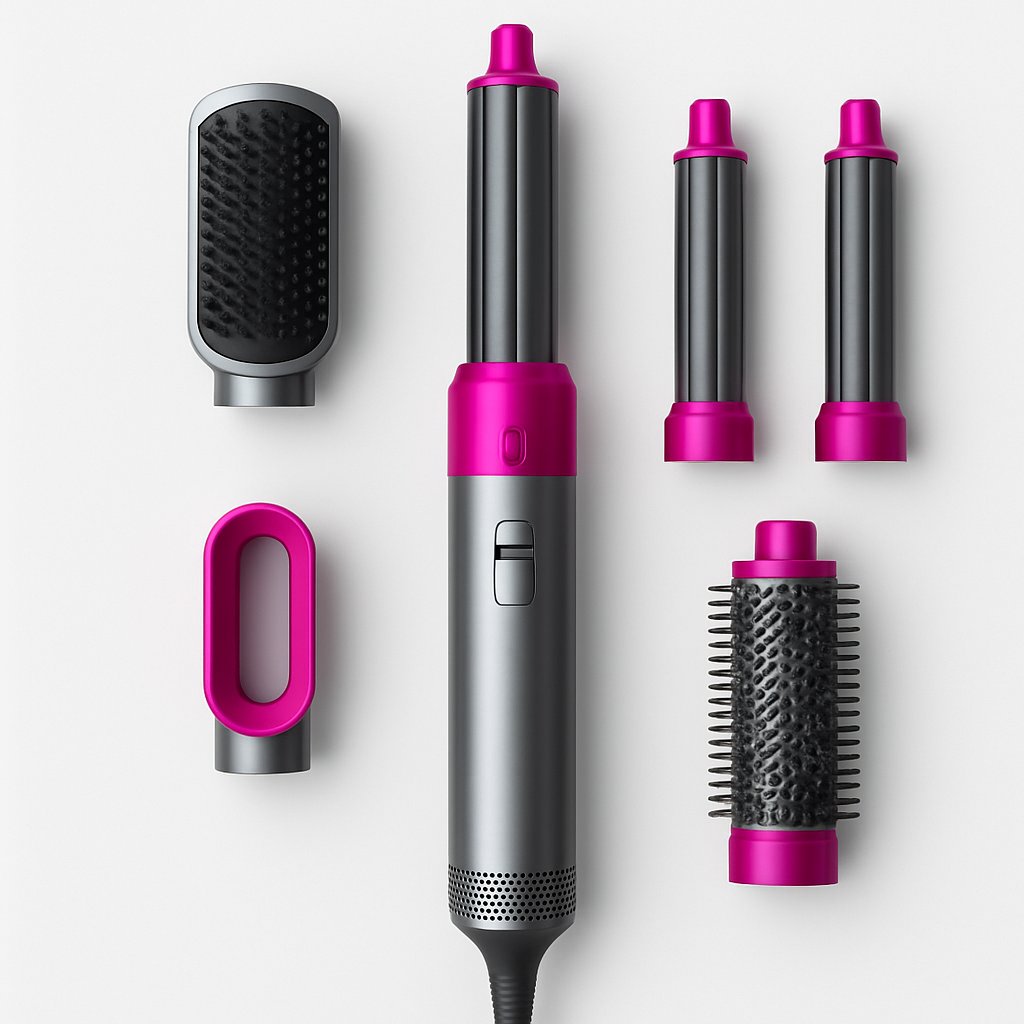 Multi-Functional 5 IN 1 Hair Styling Tool Detachable Hot Air Brush Hair Dryer with Comb