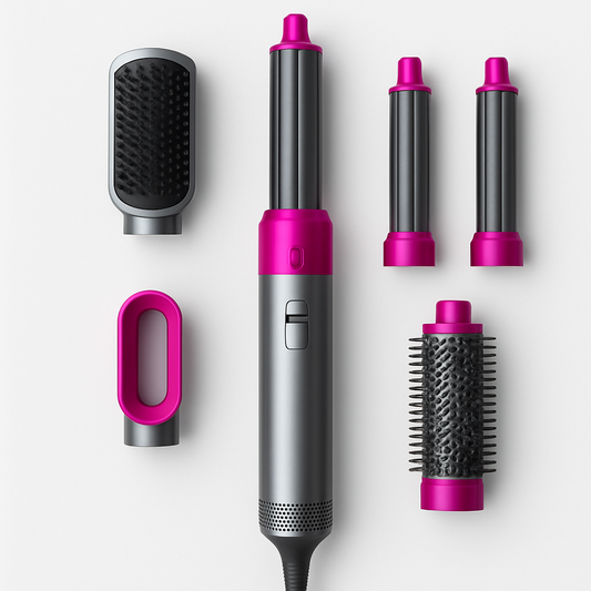 Multi-Functional 5 IN 1 Hair Styling Tool Detachable Hot Air Brush Hair Dryer with Comb